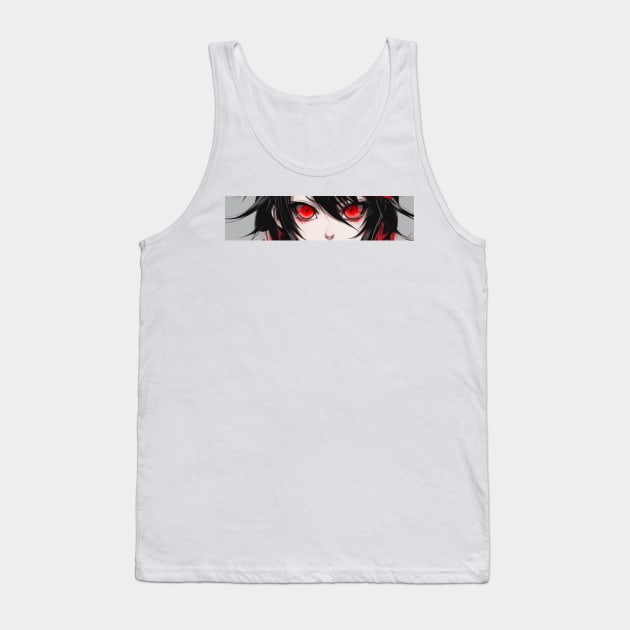 Red eyes japanese scary Tank Top by zachlart